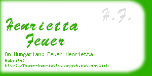 henrietta feuer business card